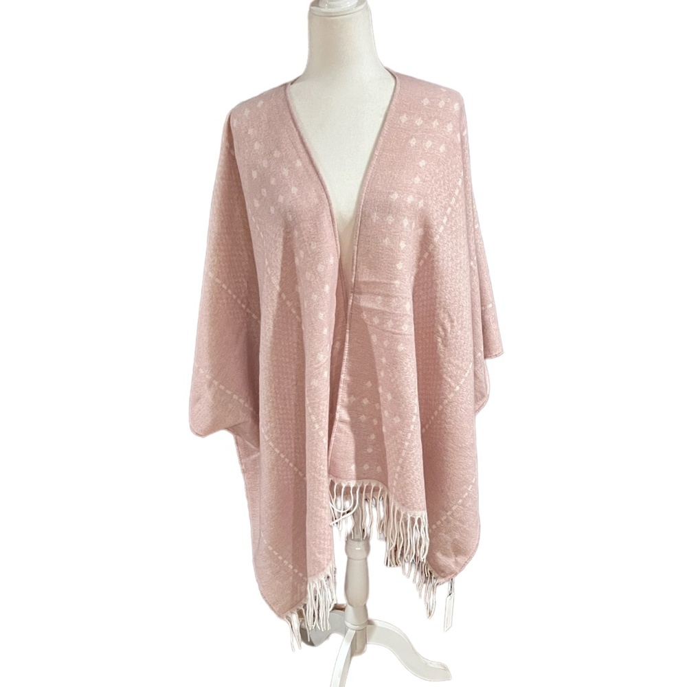 Gentle Fawn Hermosa Fringe Pink Poncho - Picture 3 of 6